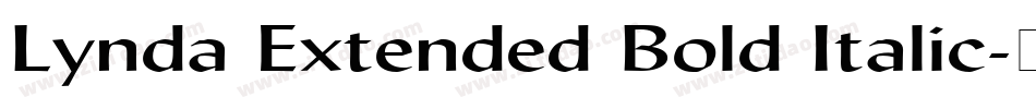 Lynda Extended Bold Italic字体转换
